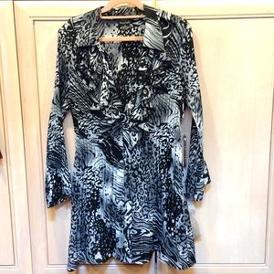 🔥Y2K Sunny Taylor Mixed Animal Print Tunic With Ruffles